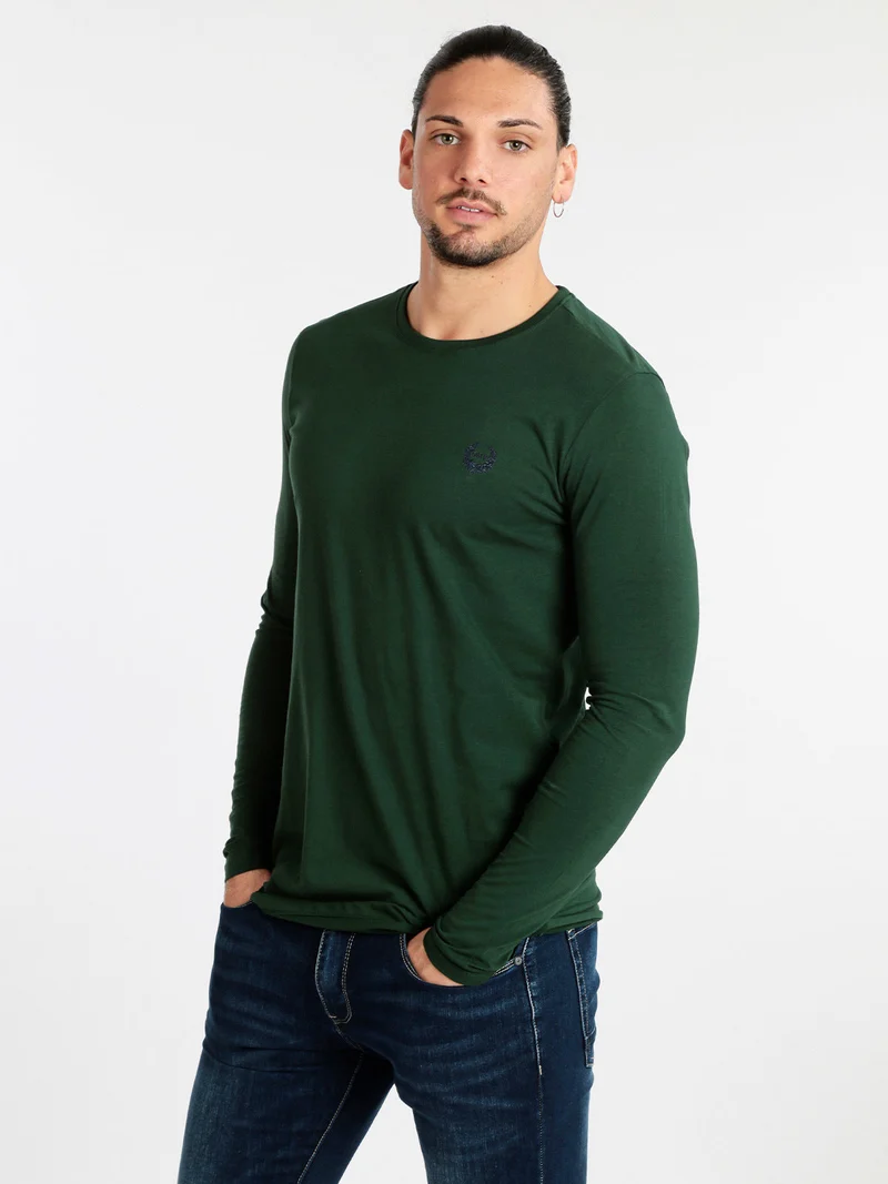 Maglietta girocollo da uomo - verde