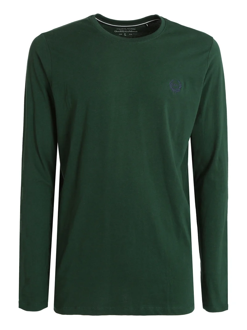 Maglietta girocollo da uomo - verde