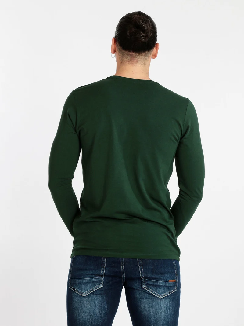 Maglietta girocollo da uomo - verde