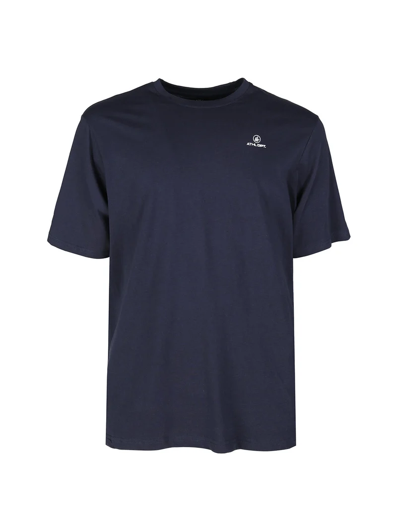 T-shirt da uomo in cotone con logo - blu scuro