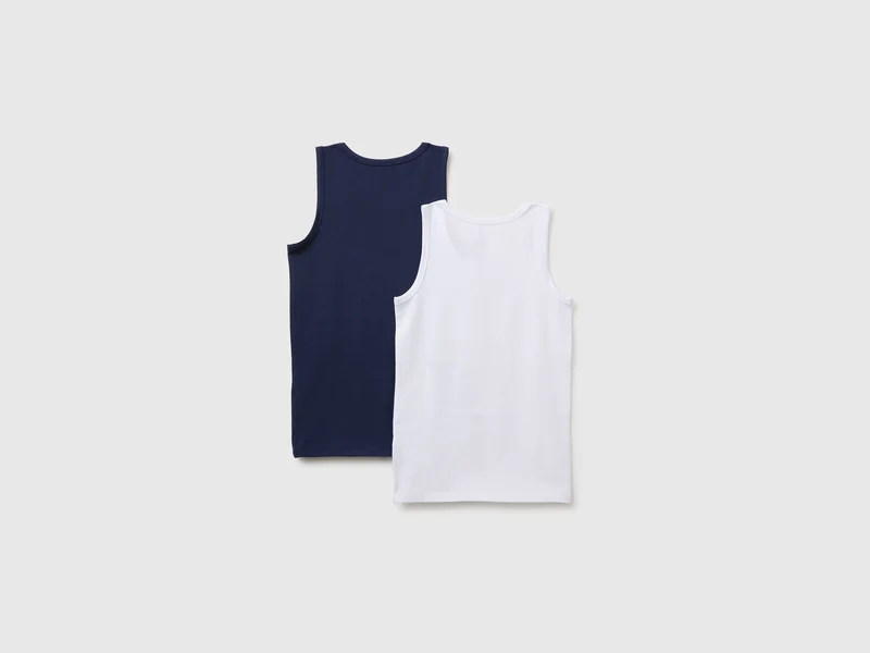 Zwei Tanktops aus Stretch-Baumwolle
