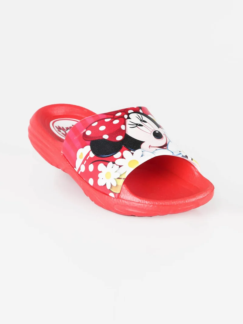 Ciabatte in gomma Minnie da bambina - rosso