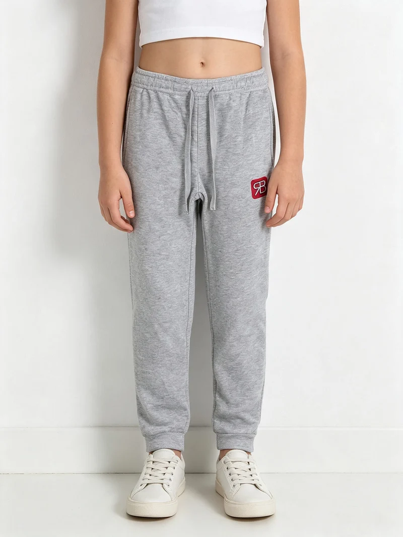 Pantaloni tuta da bambina felpati - grigio