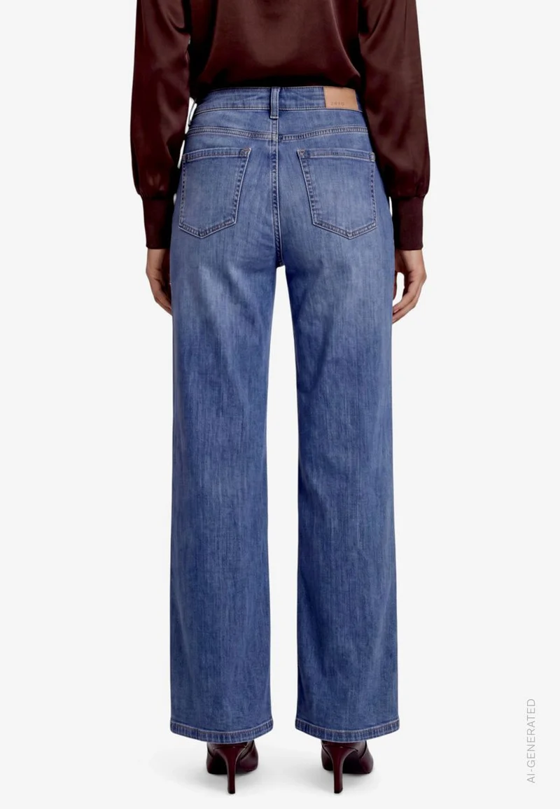 Damen Flared Jeans mit aufgesetzten Taschen