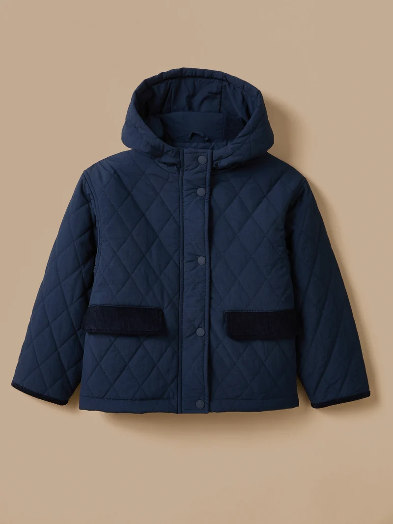 Mädchenjacke mit Stehkragen, gesteppt