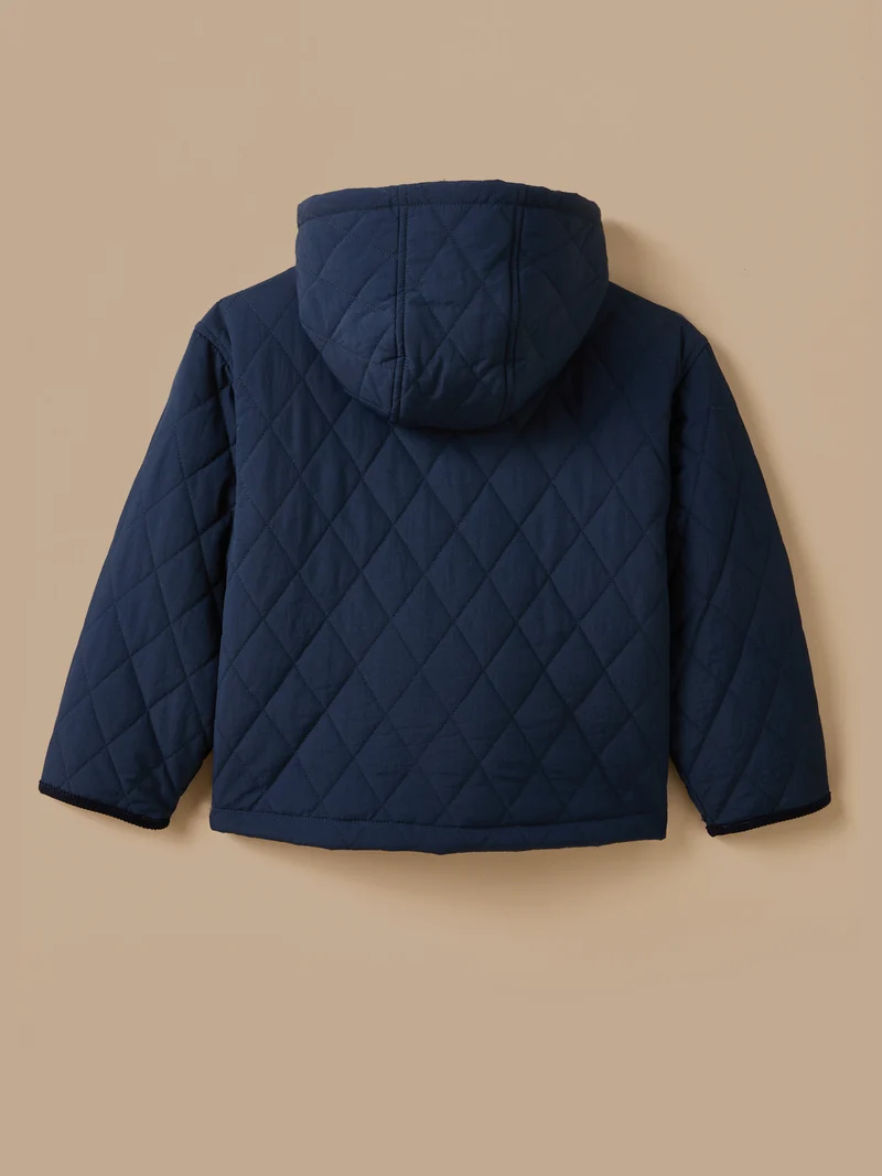Mädchenjacke mit Stehkragen, gesteppt