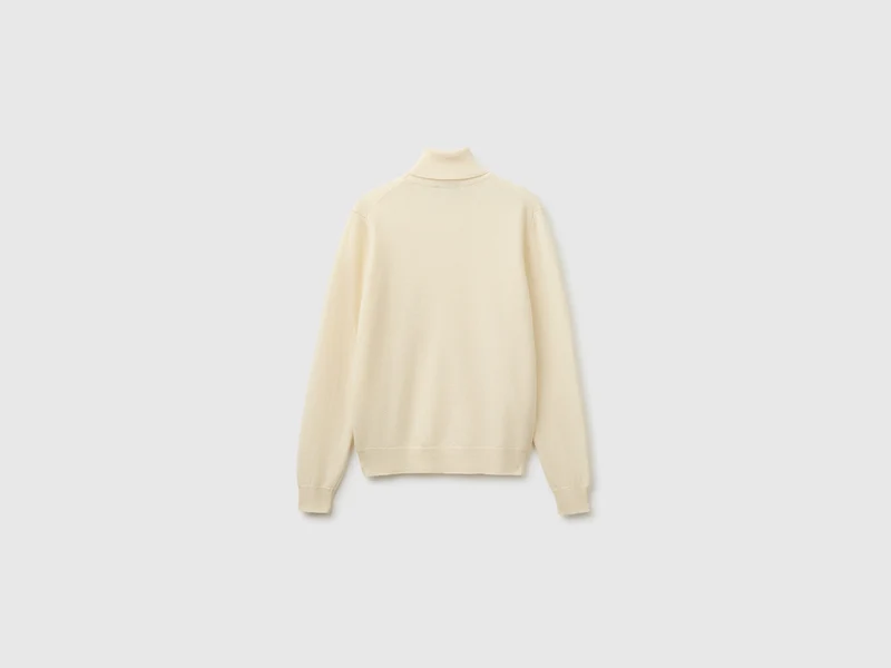 Rollkragenpullover aus 100 % Merinowolle