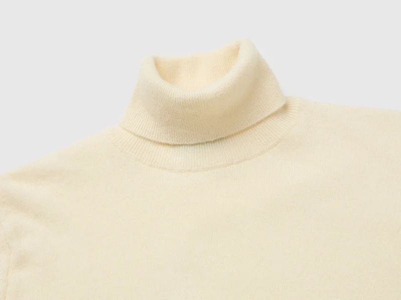 Rollkragenpullover aus 100 % Merinowolle
