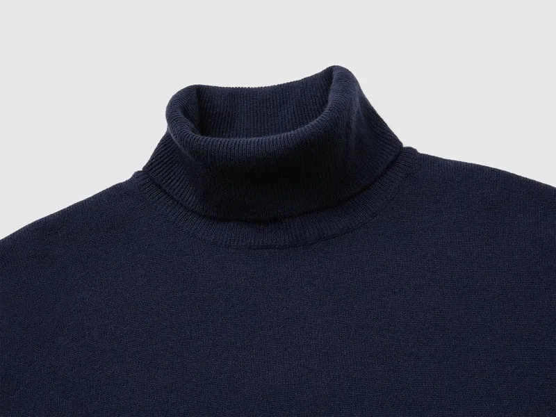 Rollkragenpullover aus 100 % Merinowolle