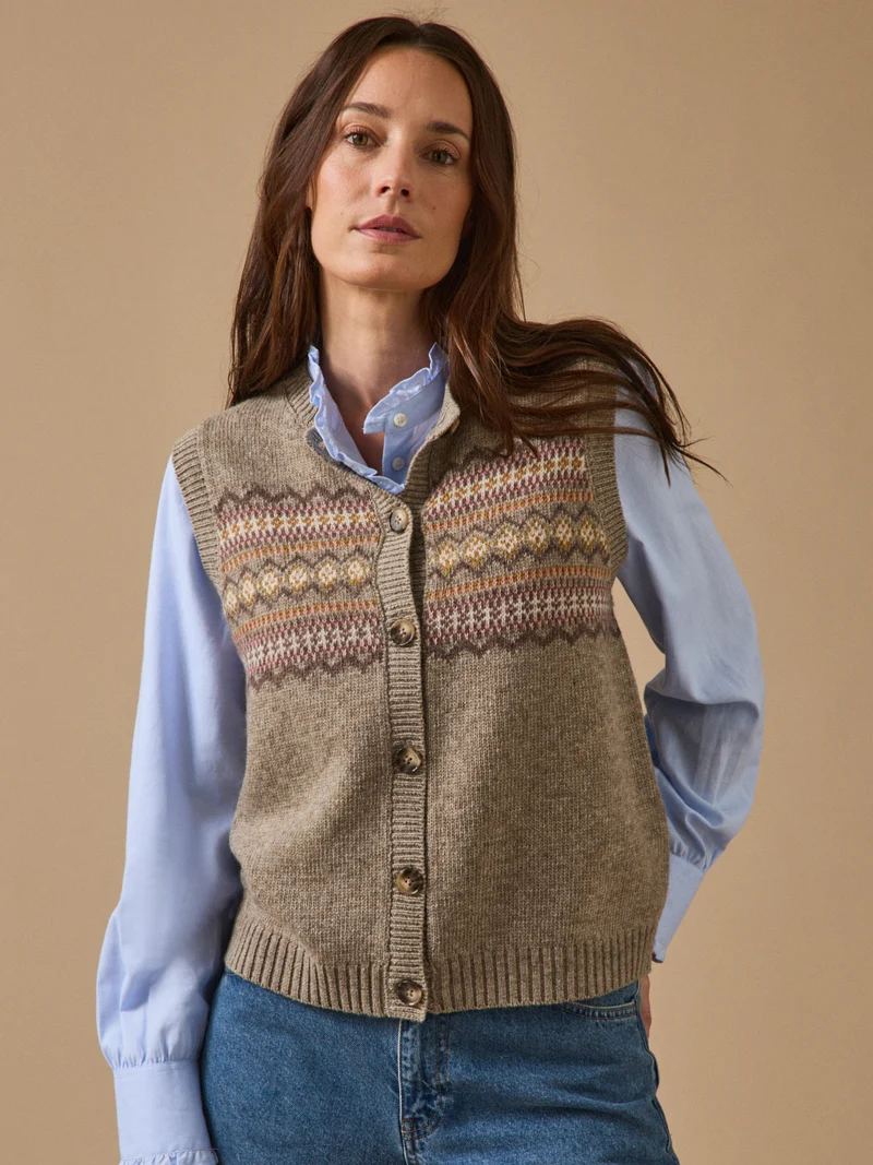 Damenweste mit Jacquard