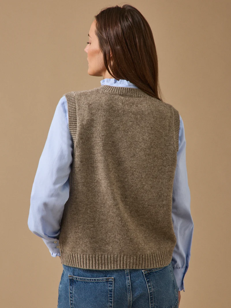 Damenweste mit Jacquard