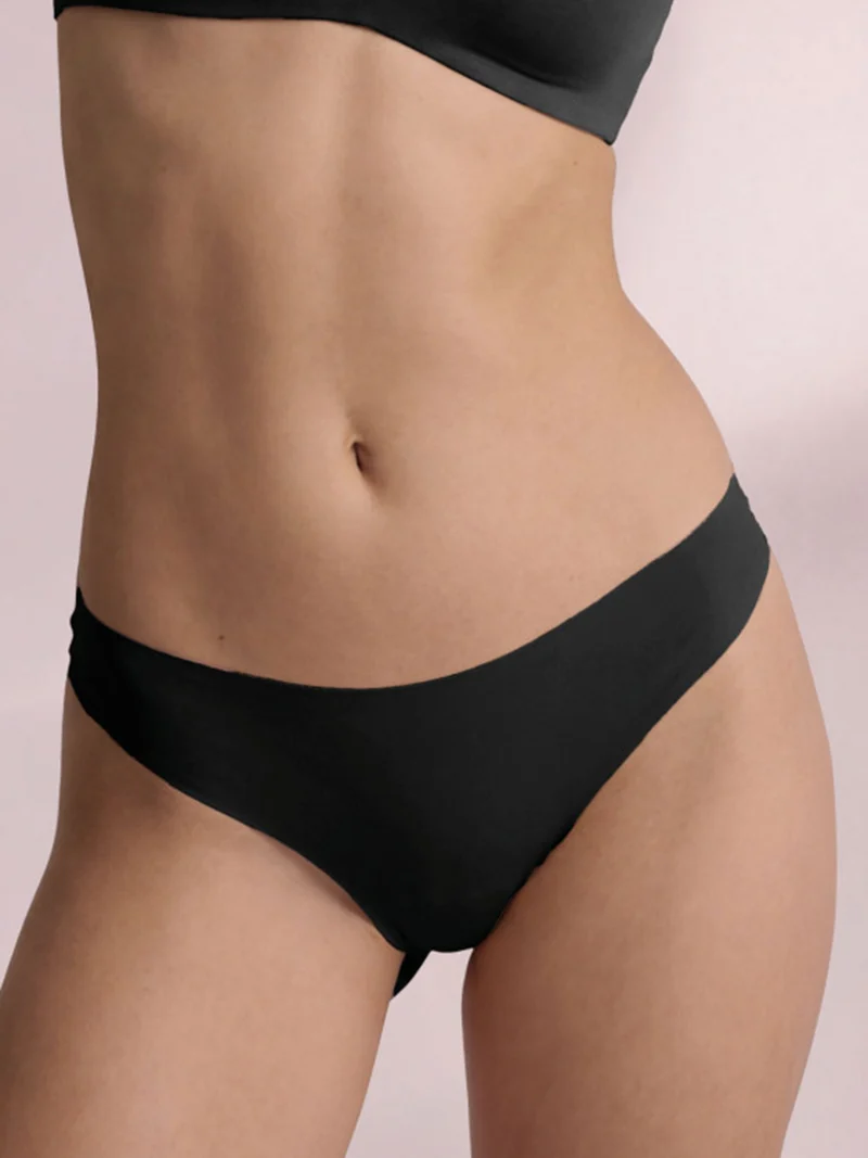 NATURAL FIT 02776 Brasiliana donna mini a taglio vivo - nero