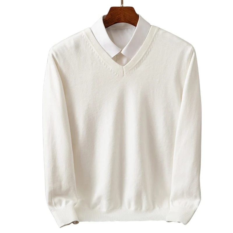 Elegant Cashmere V-Neck Pullover