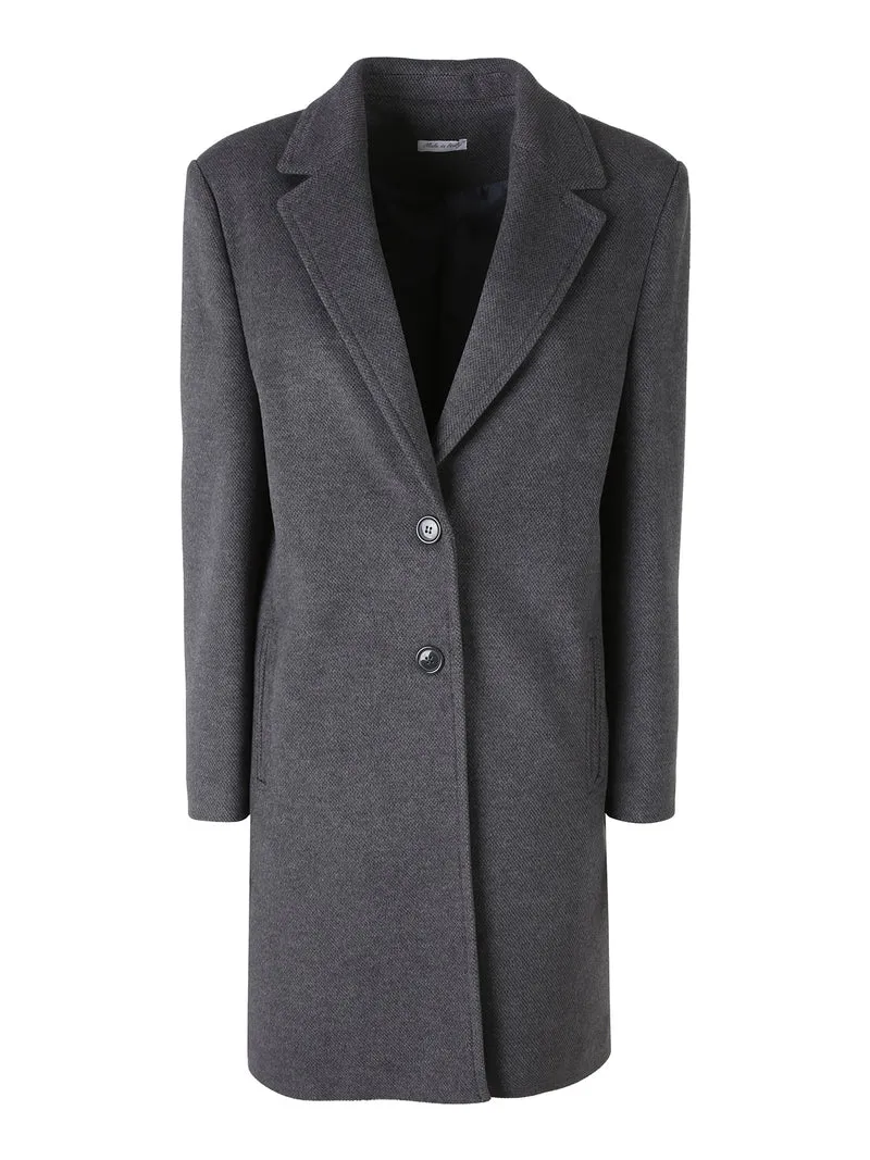 Cappotto classico da donna con stampa texture - grigio