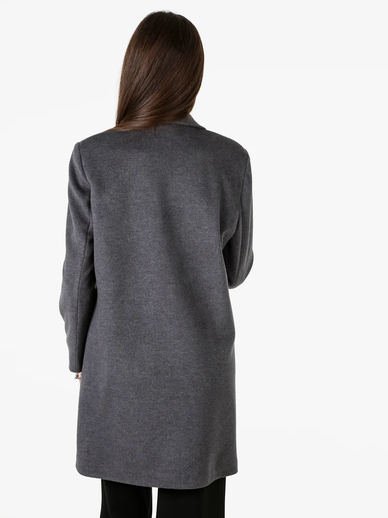 Cappotto classico da donna con stampa texture - grigio