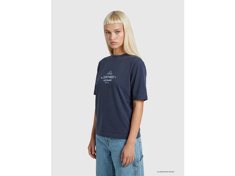 Oversize-T-Shirt mit Western-Print