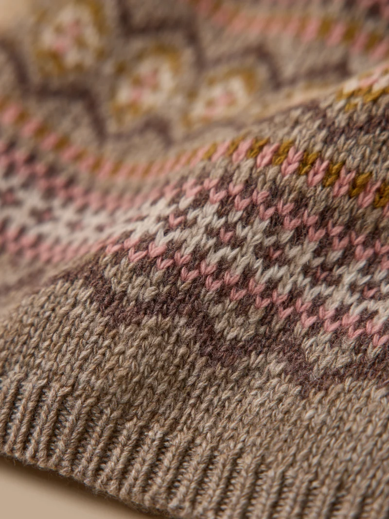 Kinder-Kapuzenschal aus Jacquard