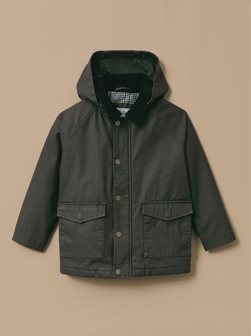 Mädchenjacke aus beschichteter Baumwolle