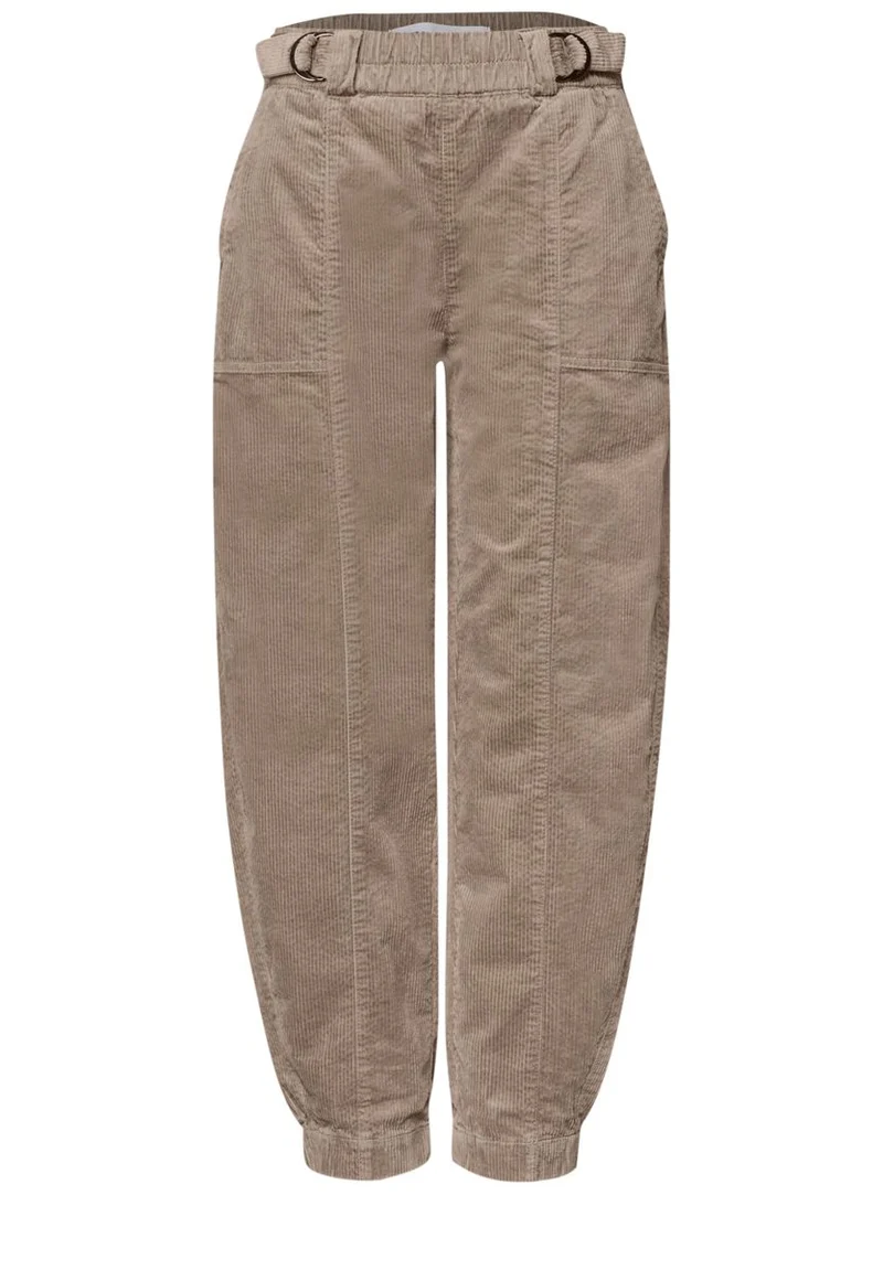High Waist Barrel Leg Hose mit Elastikbund