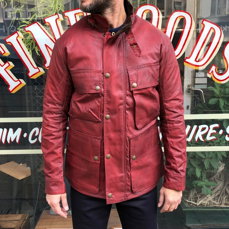 Herren Wachsjacke | BMC Jacke aus gewachstem Material im klassischen Workwear-Stil