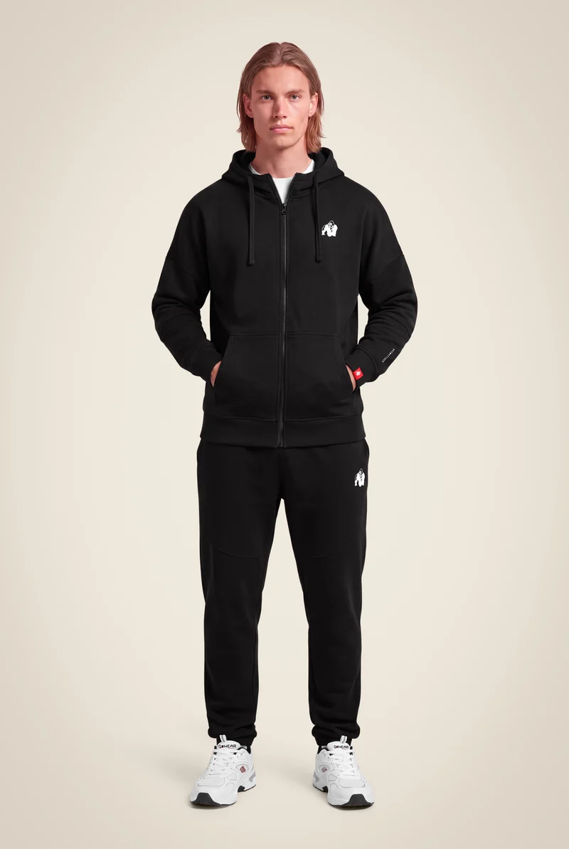 Leon Zipped Hoodie & Sweatpants Set - Black