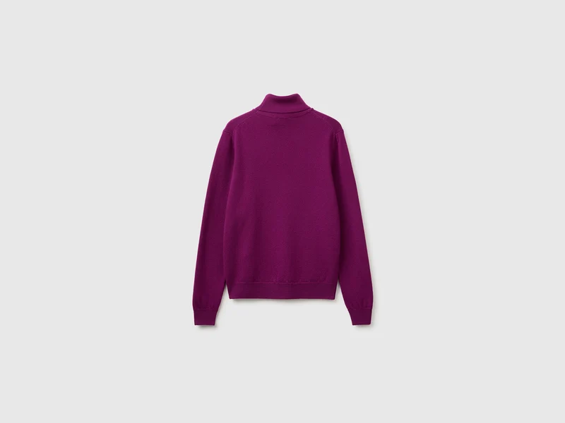 Rollkragenpullover aus 100 % Merinowolle