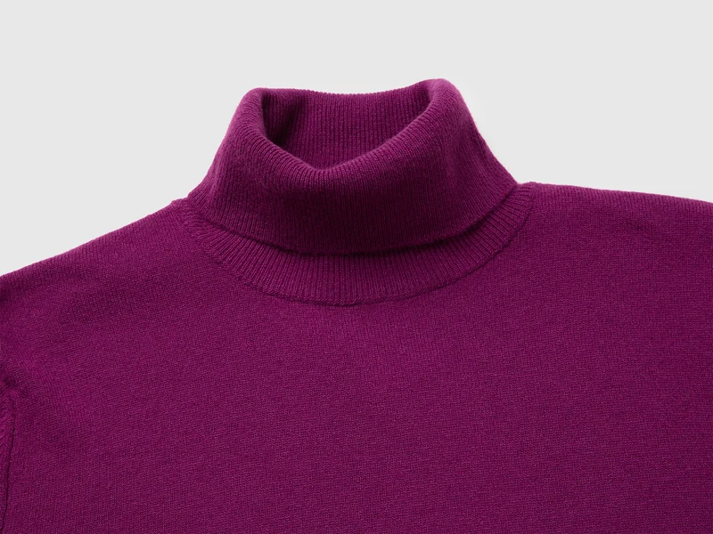 Rollkragenpullover aus 100 % Merinowolle