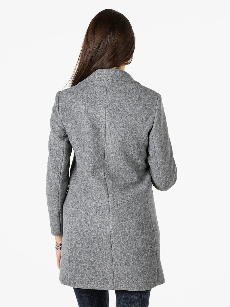 Cappotto classico da donna con bottoni - grigio