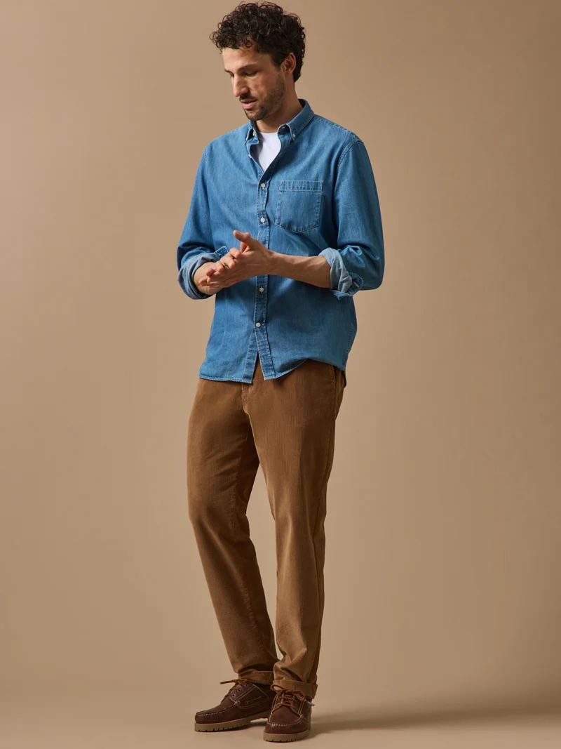 Herrenhose aus Velours mit Elastikbund