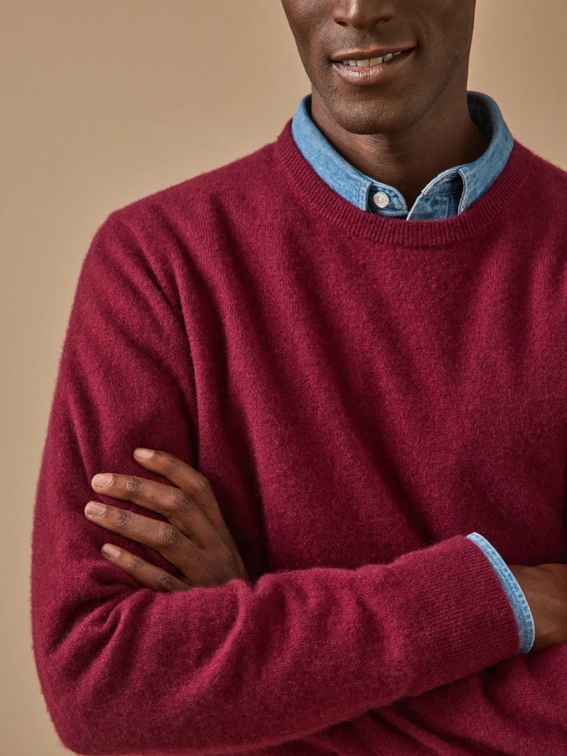 Herrenpullover mit Rundhalsausschnitt – Cashmere-Kollektion
