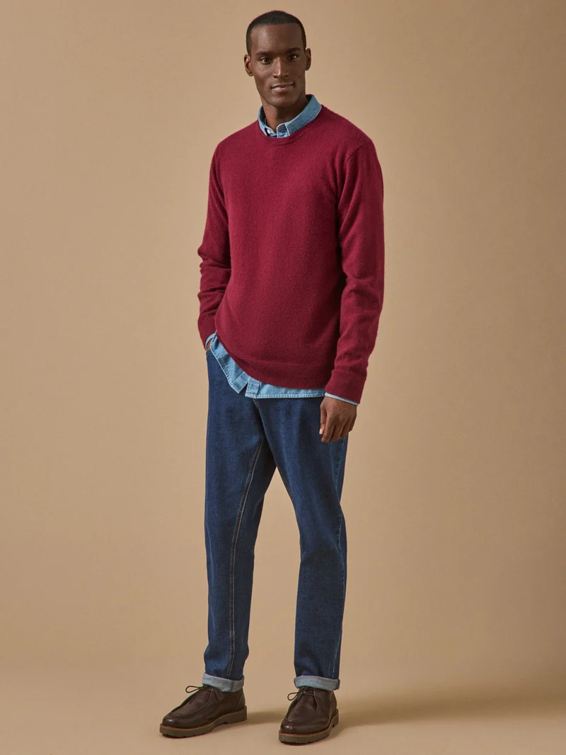 Herrenpullover mit Rundhalsausschnitt – Cashmere-Kollektion