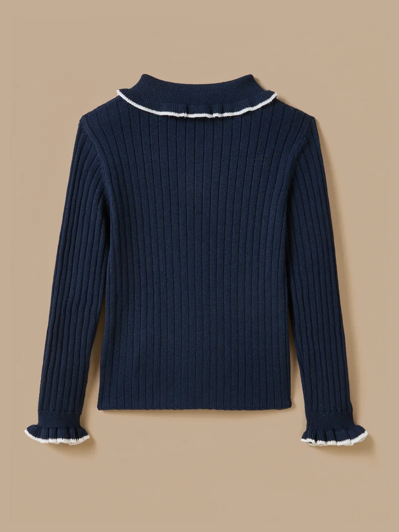Mädchenpullover, Feinstrick