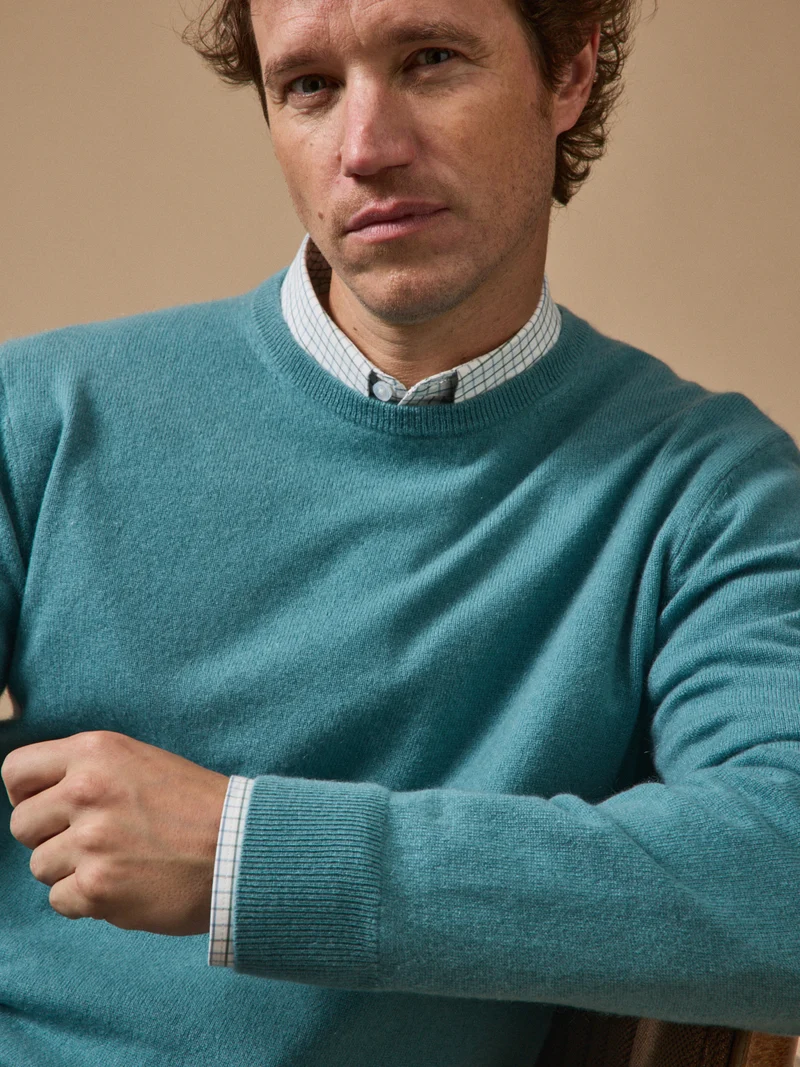 Herrenpullover mit Rundhalsausschnitt – Cashmere-Kollektion