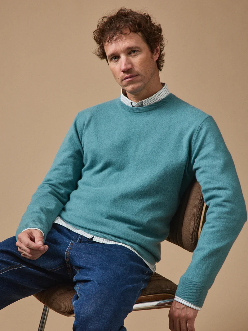 Herrenpullover mit Rundhalsausschnitt – Cashmere-Kollektion