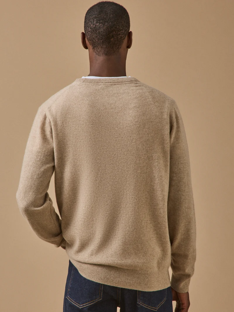Herrenpullover mit Rundhalsausschnitt – Cashmere-Kollektion
