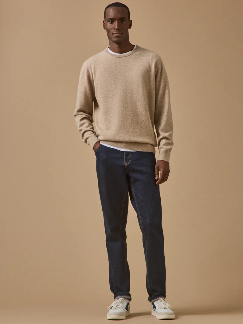 Herrenpullover mit Rundhalsausschnitt – Cashmere-Kollektion