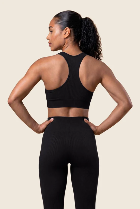 Neiro Sports Bra & Leggings Set - Black