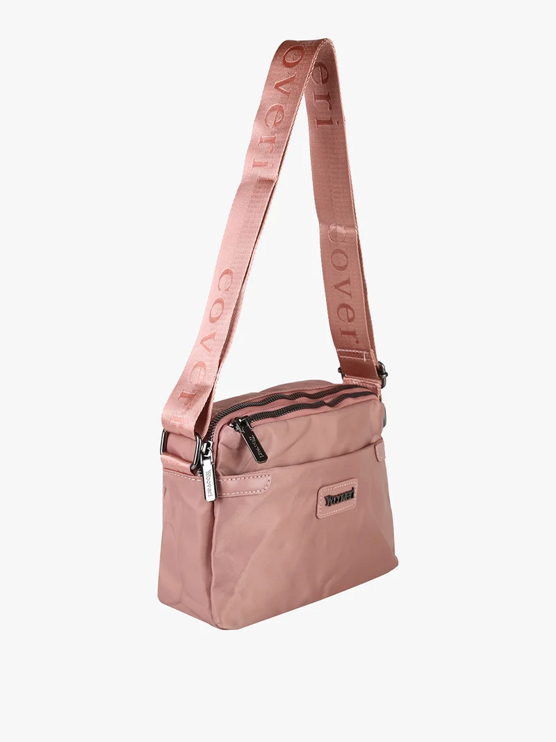 Borsa a tracolla da donna in nylon - rosa