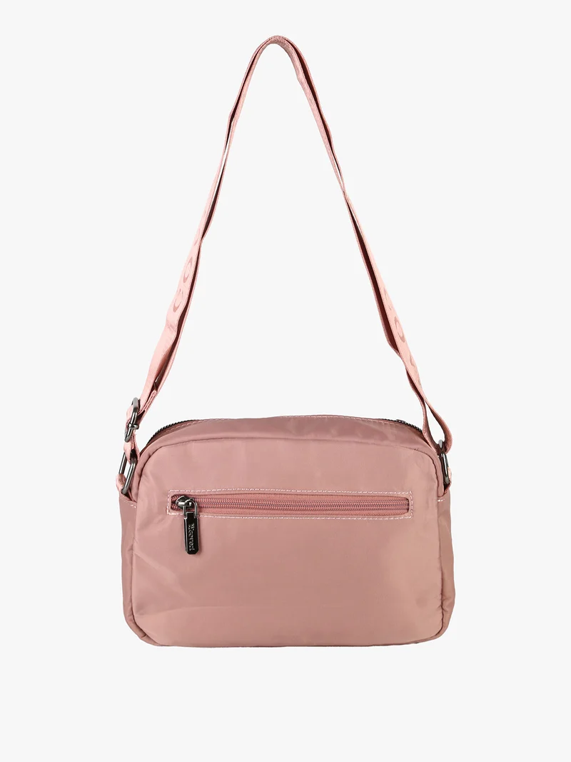 Borsa a tracolla da donna in nylon - rosa