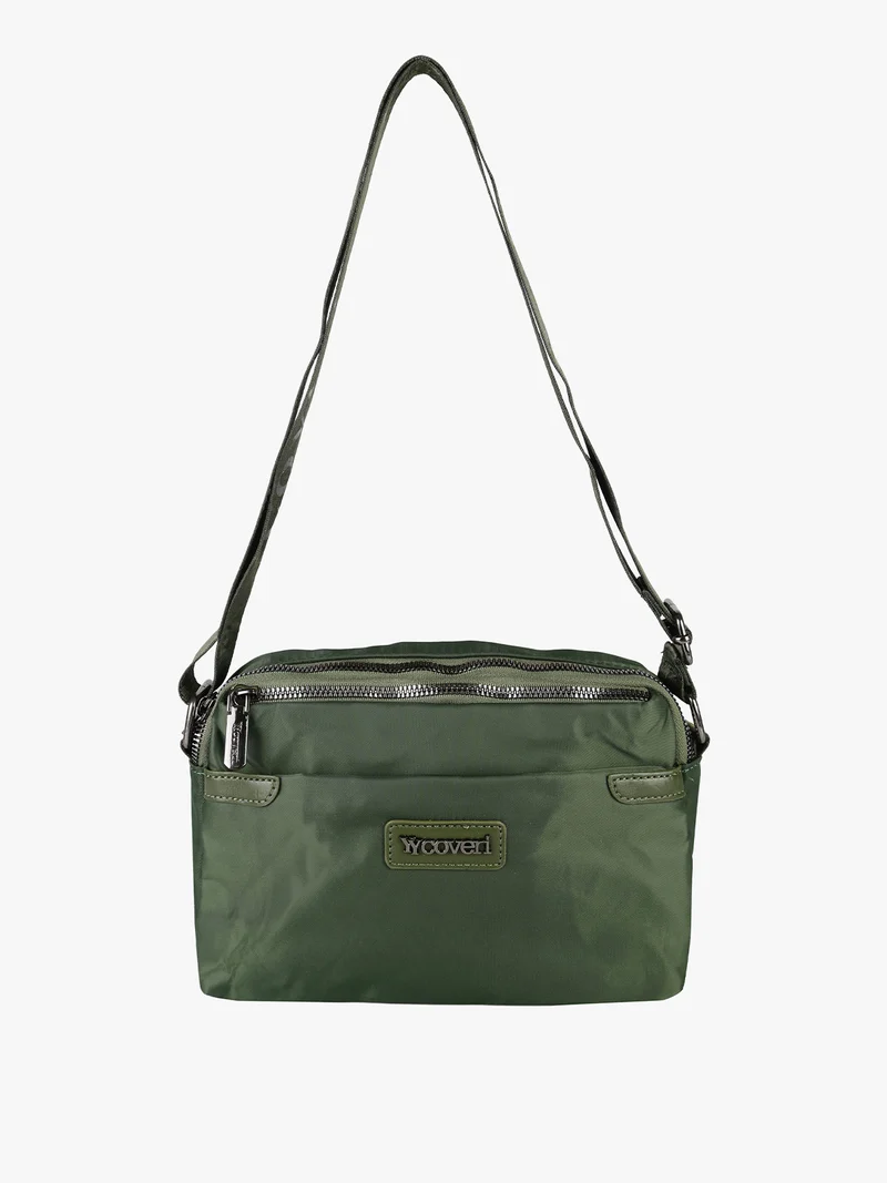 Borsa a tracolla da donna in nylon - verde