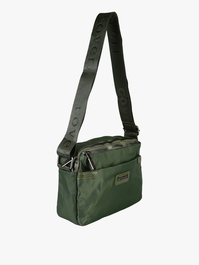 Borsa a tracolla da donna in nylon - verde
