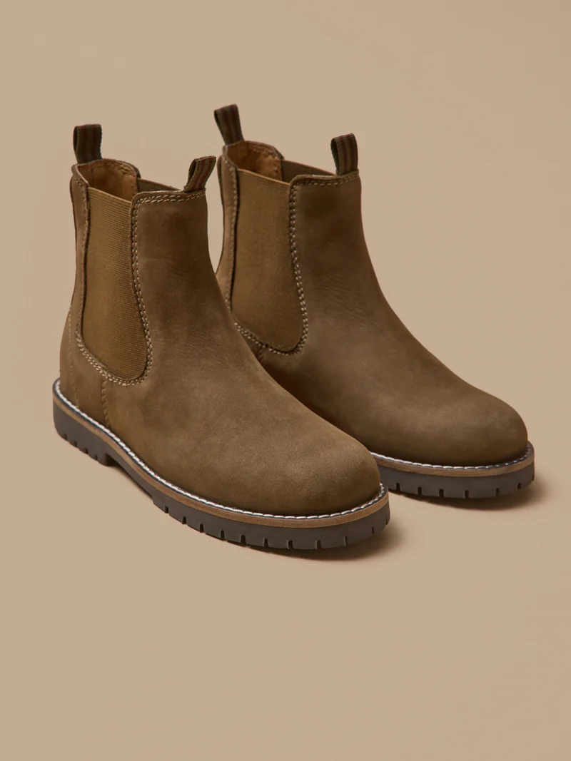 Jungen-Chelsea-Boots aus Nubukleder