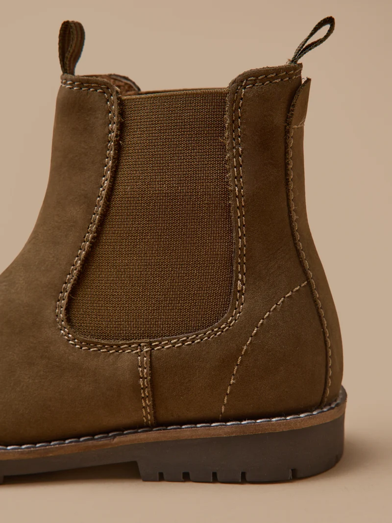 Jungen-Chelsea-Boots aus Nubukleder