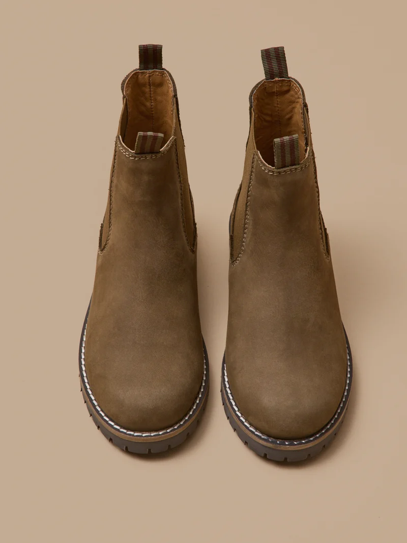 Jungen-Chelsea-Boots aus Nubukleder