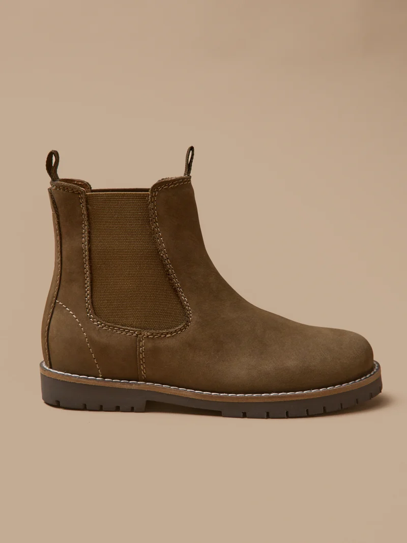 Jungen-Chelsea-Boots aus Nubukleder