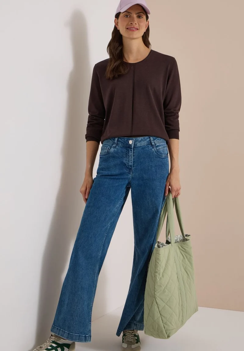Basic Pullover mit Rundhals
