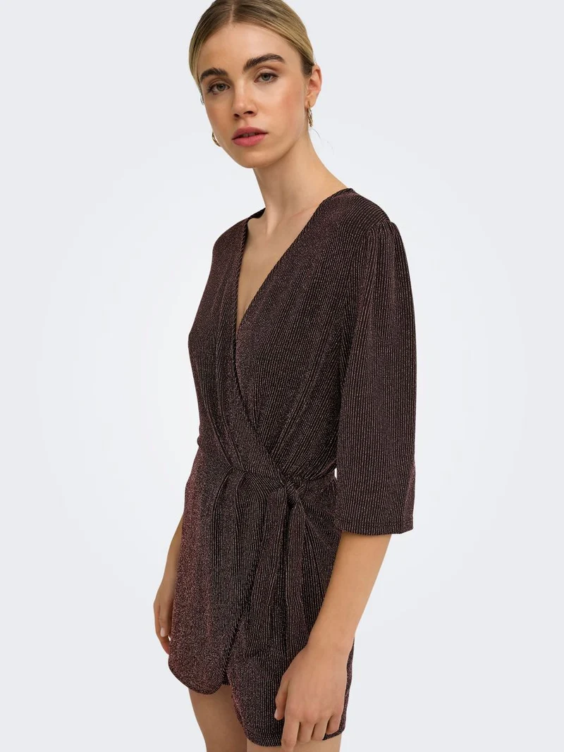 ONLCAROL GLITTER 3/4 PLAYSUIT CS JRS