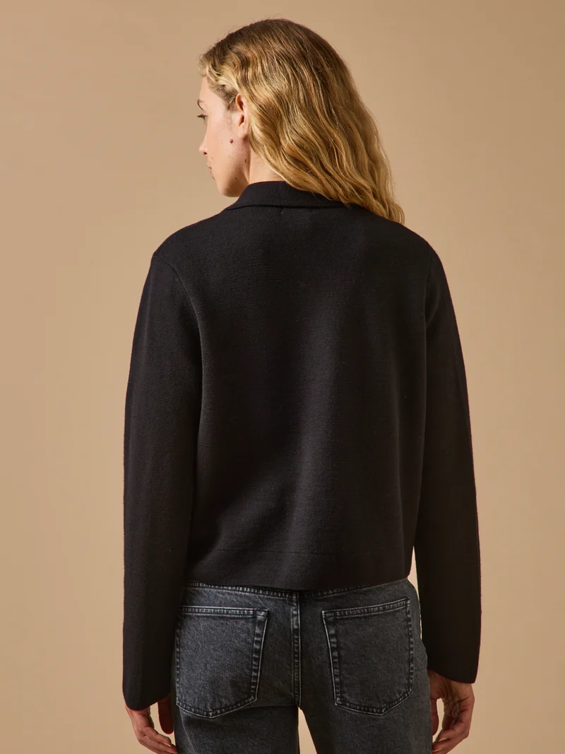 Damen-Cardigan mit Hemdkragen