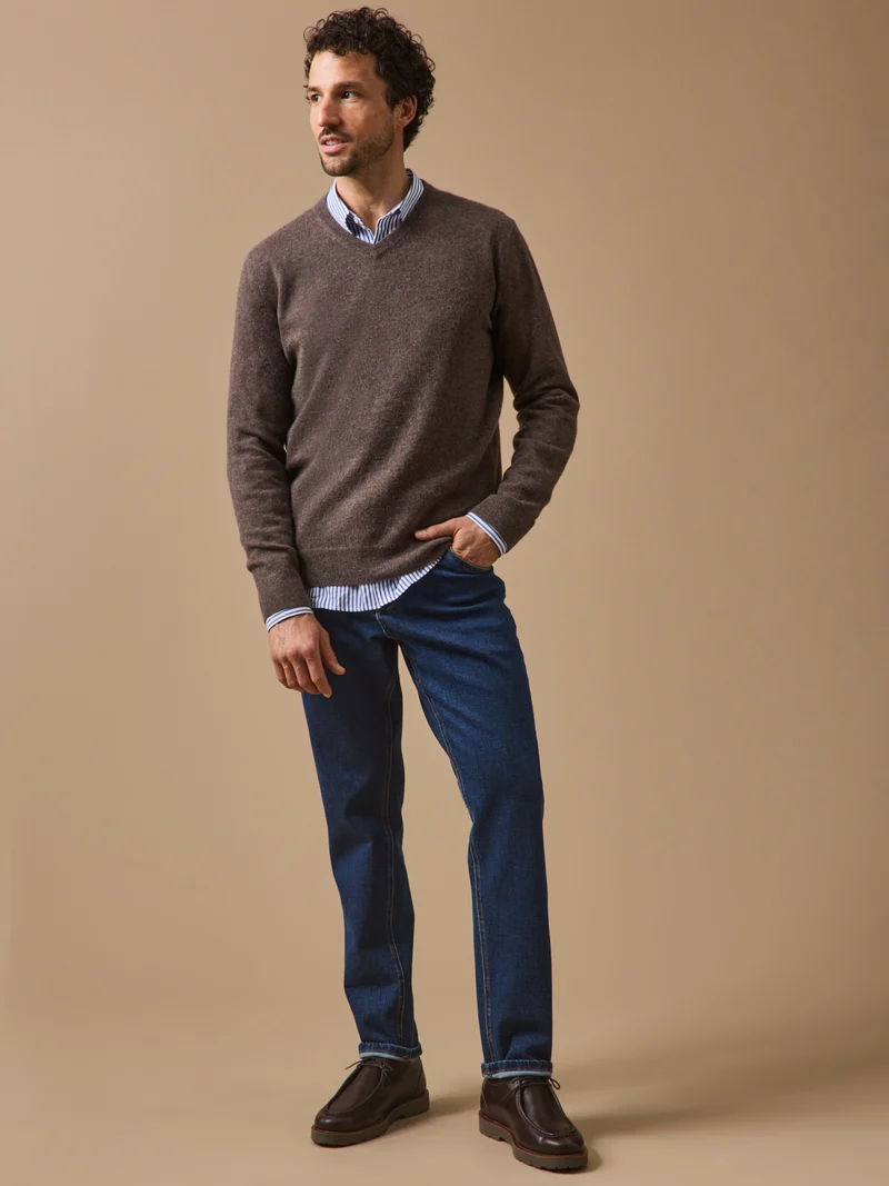 Herrenpullover mit V-Ausschnitt – Cashmere-Kollektion