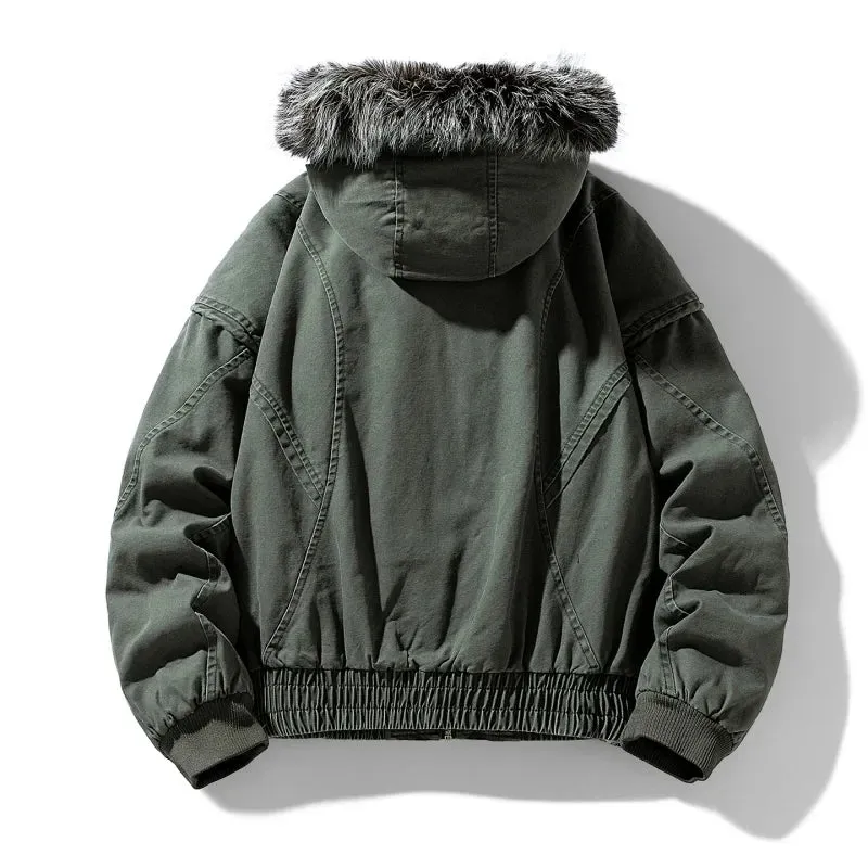 Elegant Fleece Lined Cargo Jacket